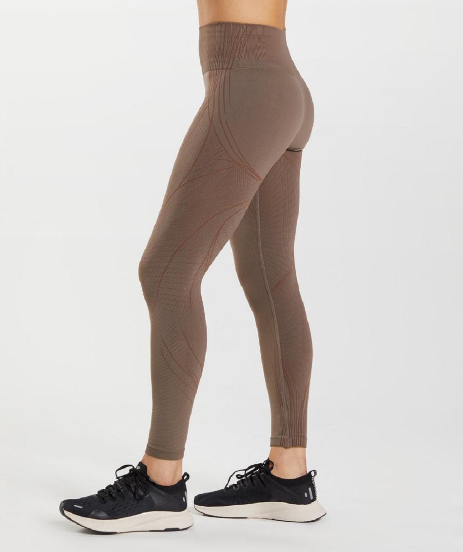 Leggins Gymshark Apex Seamless Mujer Marrones Rosas Marrones | CO 2854AHK